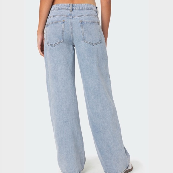 Edikted Raelynn Washed Low Rise Jeans - Picture 2 of 8